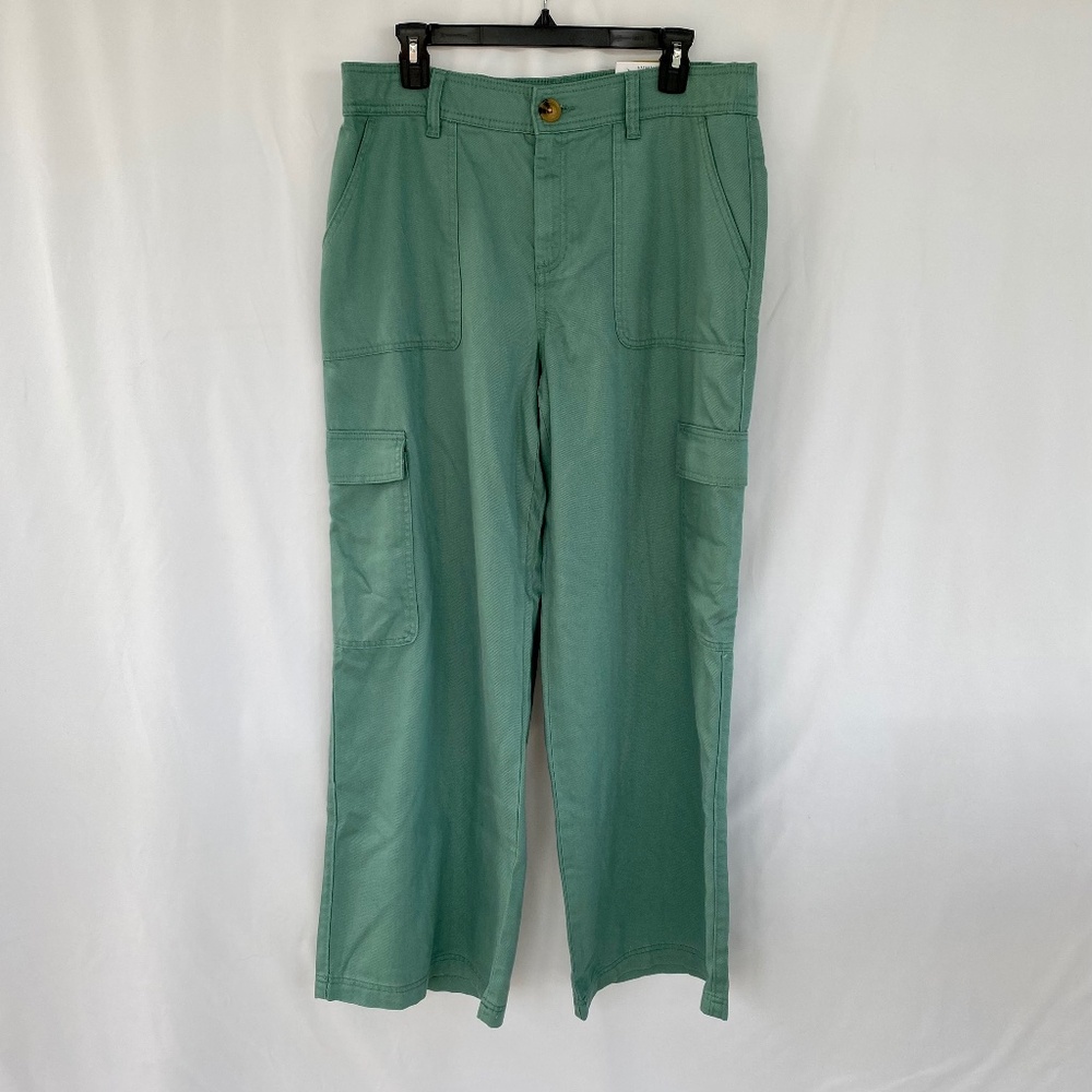 Style & Co. Kendal Green Wide Leg Comfort Waist Mid Rise Pants NWT